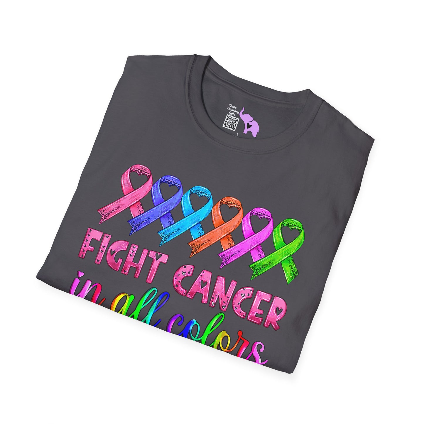Fight Cancer in All Colors 4 Adult T-shirt
