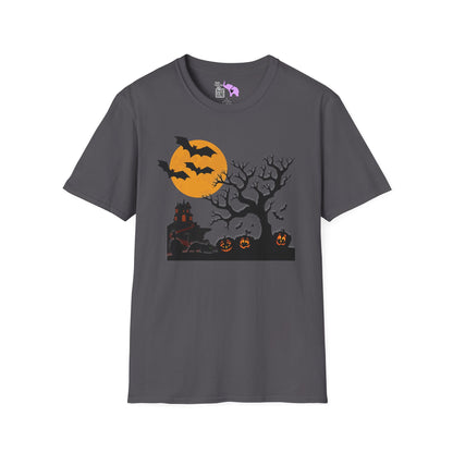 Spooky House & Graveyard Adult T-shirt