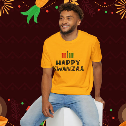 Happy Kwanzaa (Kinara) Adult T-shirt