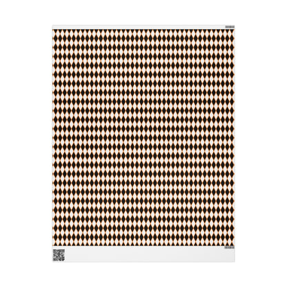 Midnight Ember Harlequin Wrapping Paper