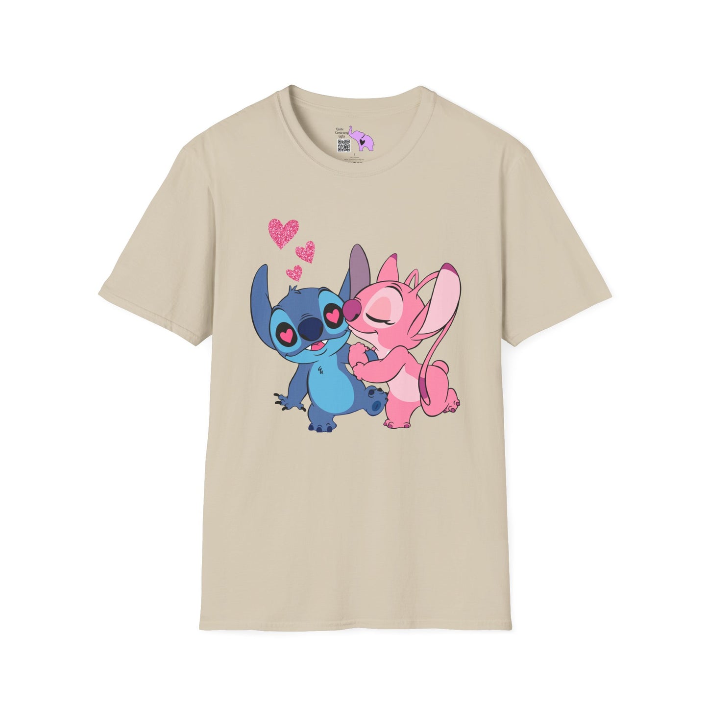 Valentine Stitch Kisses Adult Unisex Tshirt