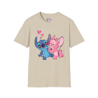 Valentine Stitch Kisses Adult Unisex Tshirt