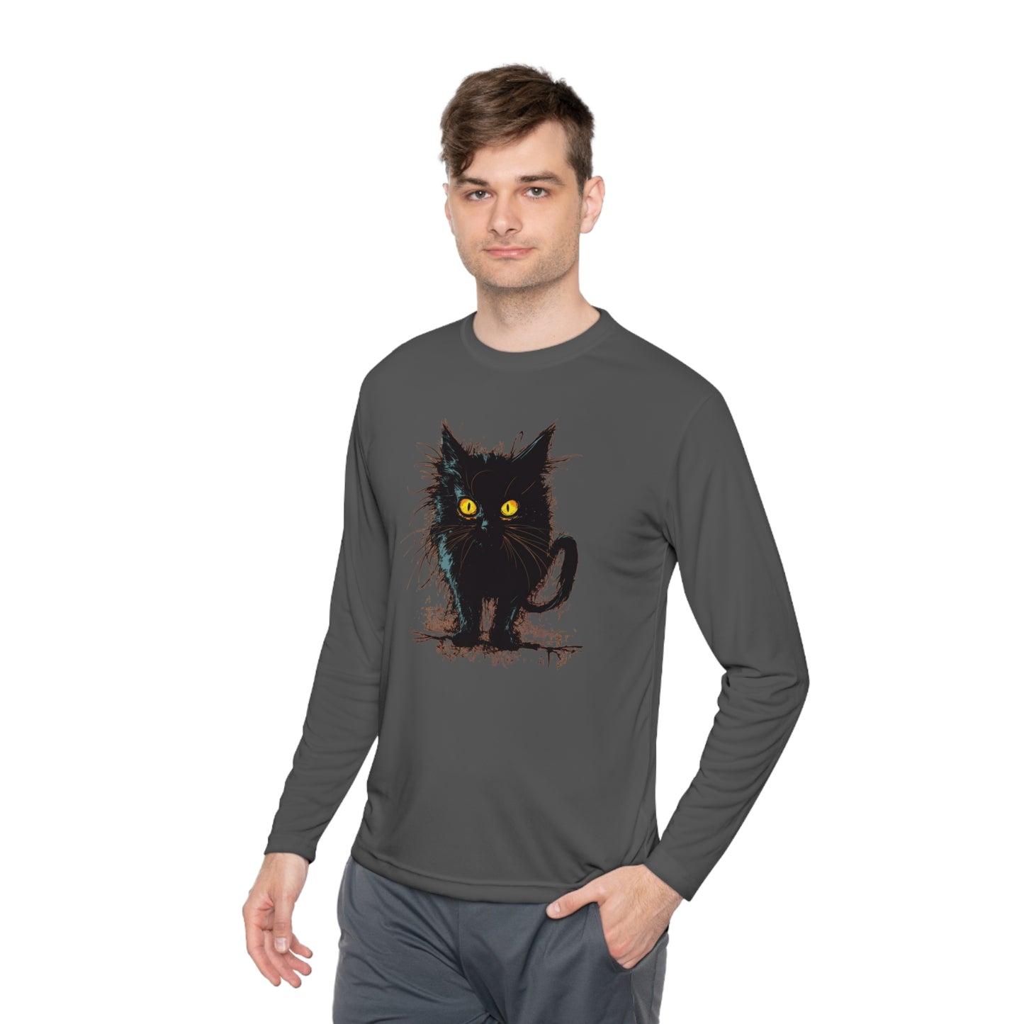 Black Kitten Adult Long Sleeve Tee