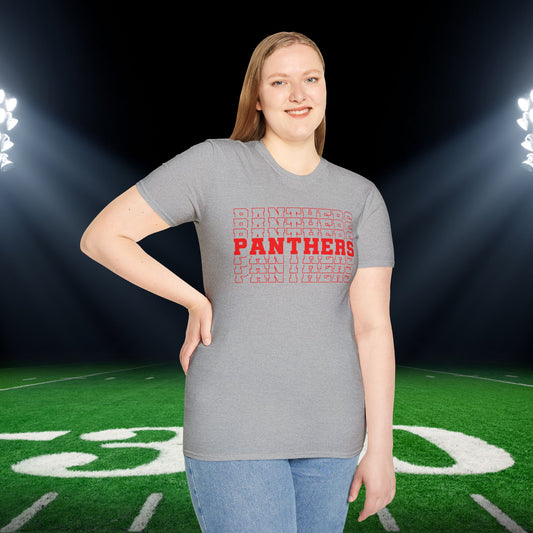Panthers (Stacked) Adult T-shirt