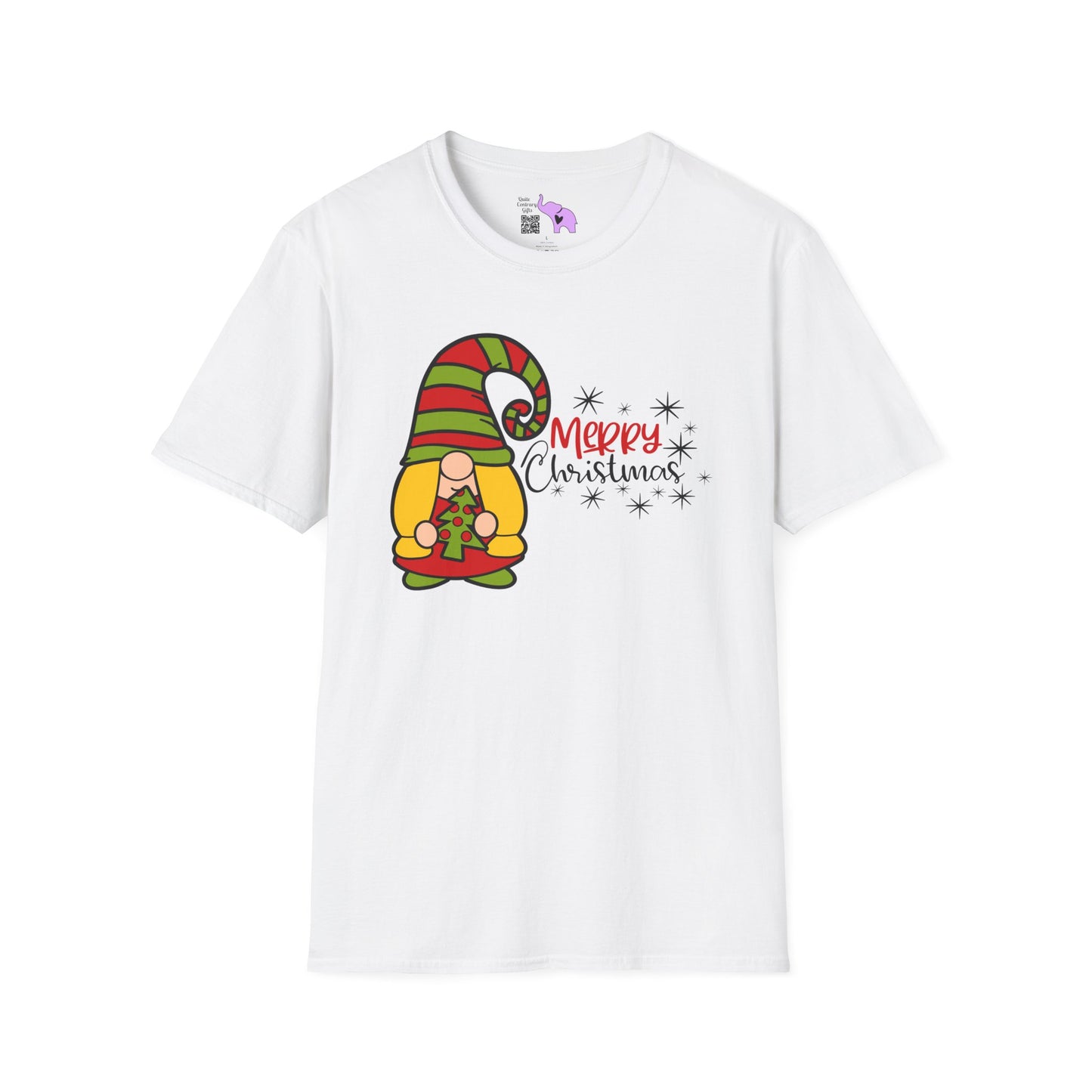 Merry Christmas Girl Gnome Adult T-shirt