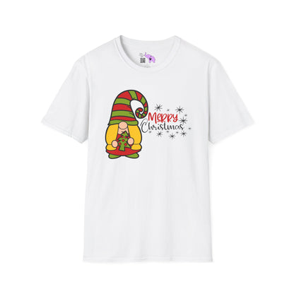 Merry Christmas Girl Gnome Adult T-shirt