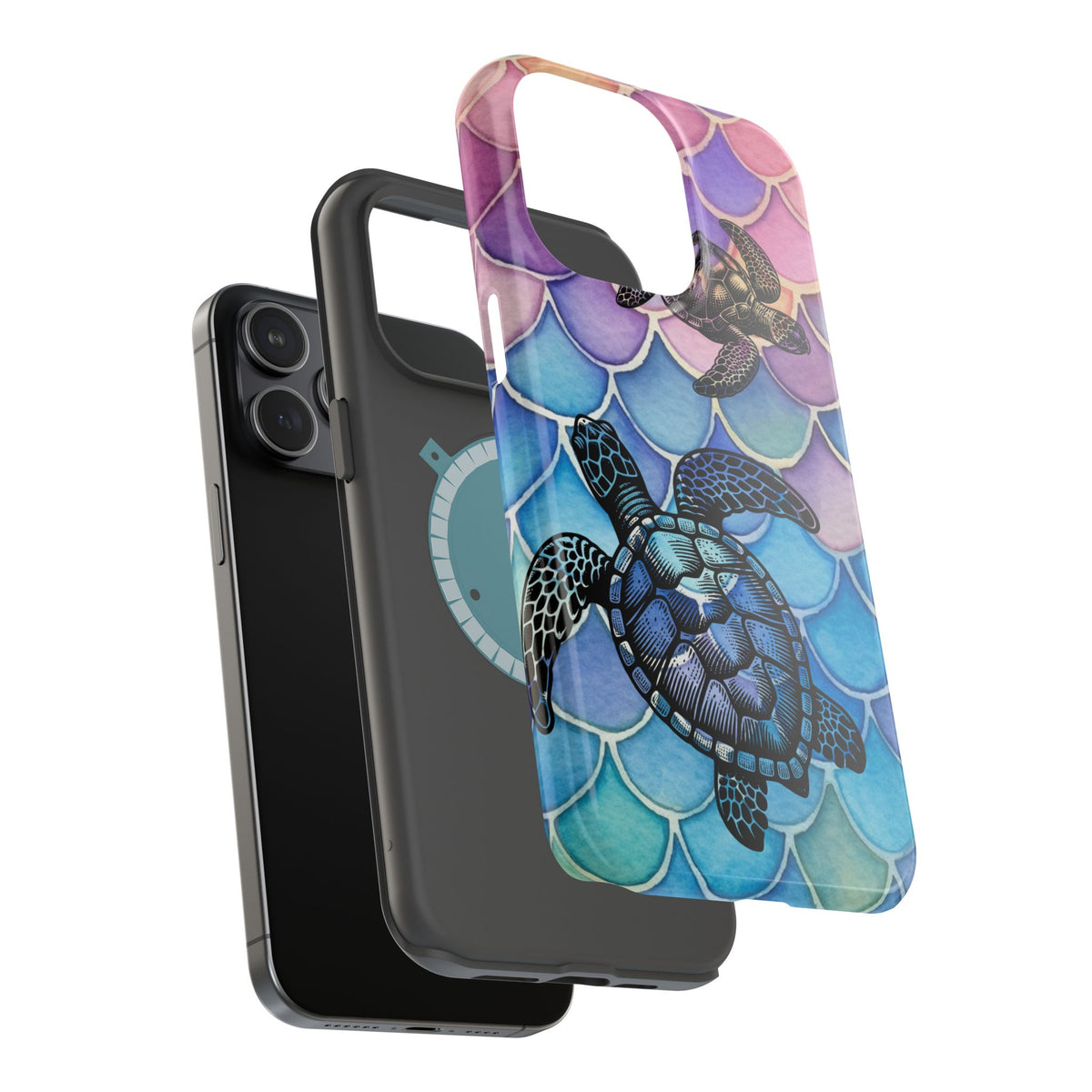 Sea Turtle Silhouette MagSafe® Compatible Tough Case for iPhone