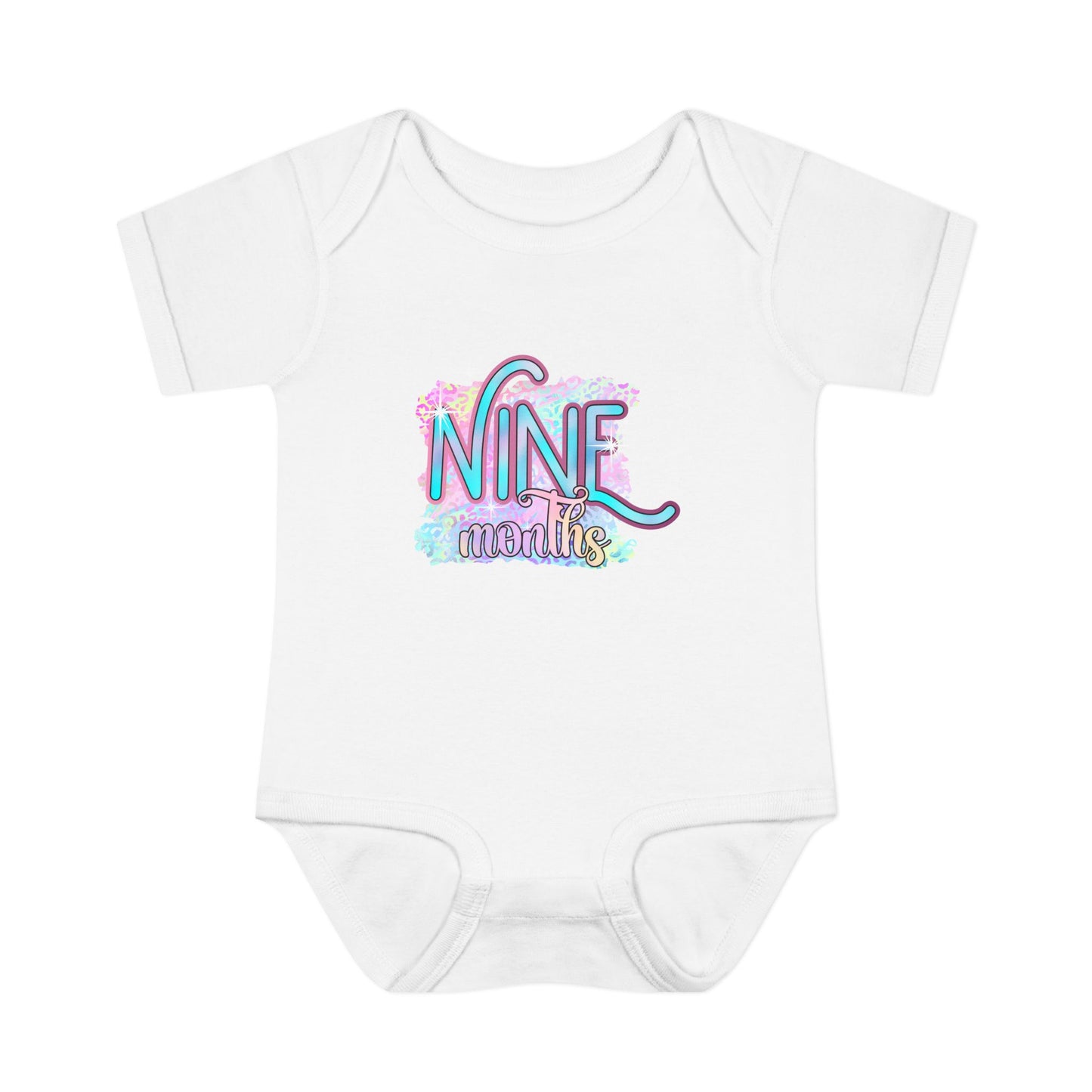Pastel Wild One Milestone Baby Bodysuit-Nine Months
