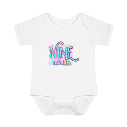 Pastel Wild One Milestone Baby Bodysuit-Nine Months