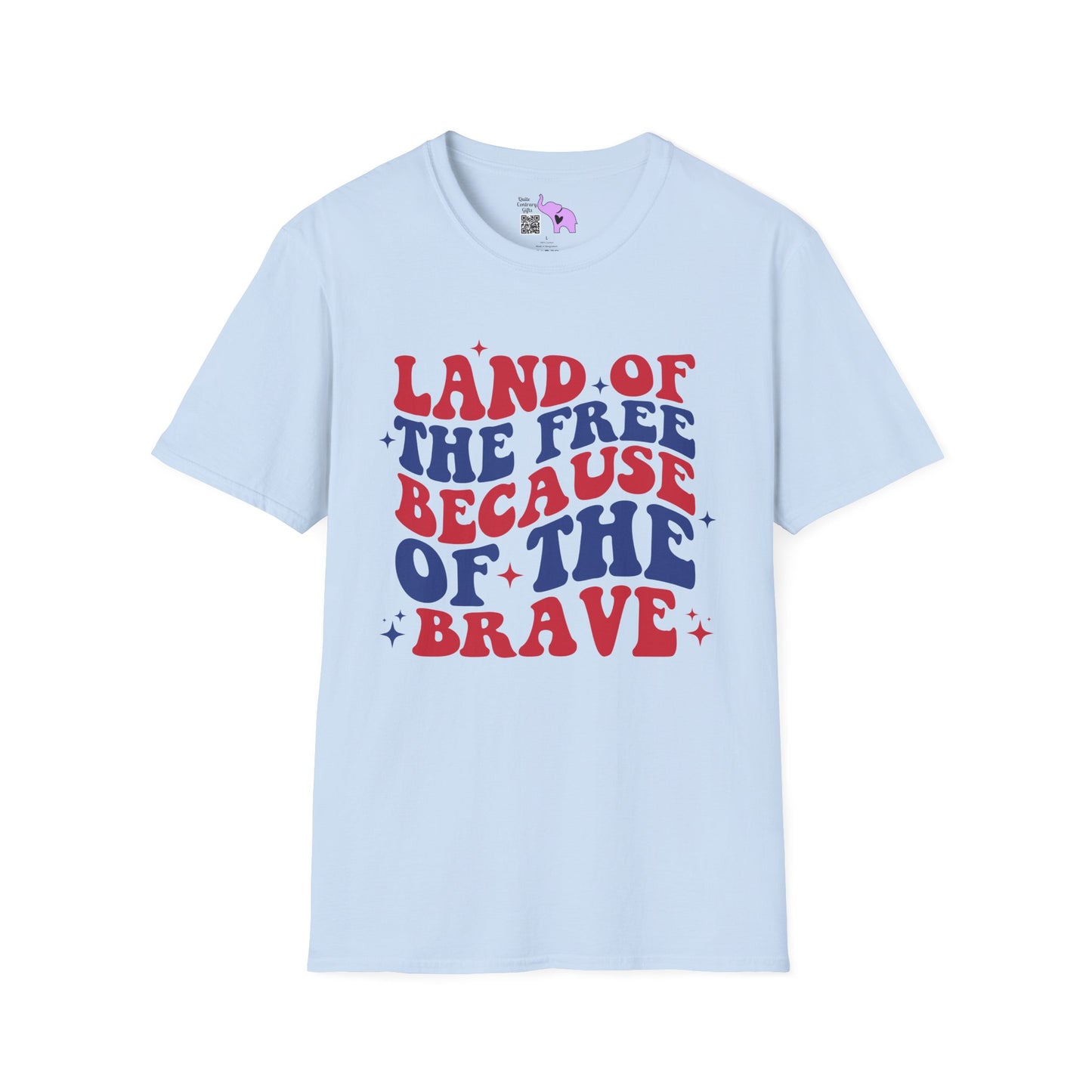 Land of the Free Because of the Brave Adult T-shirt
