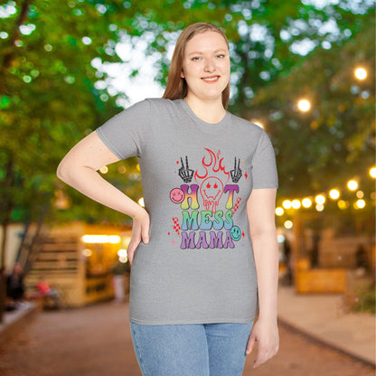 Hot Mess Mama Adult T-shirt