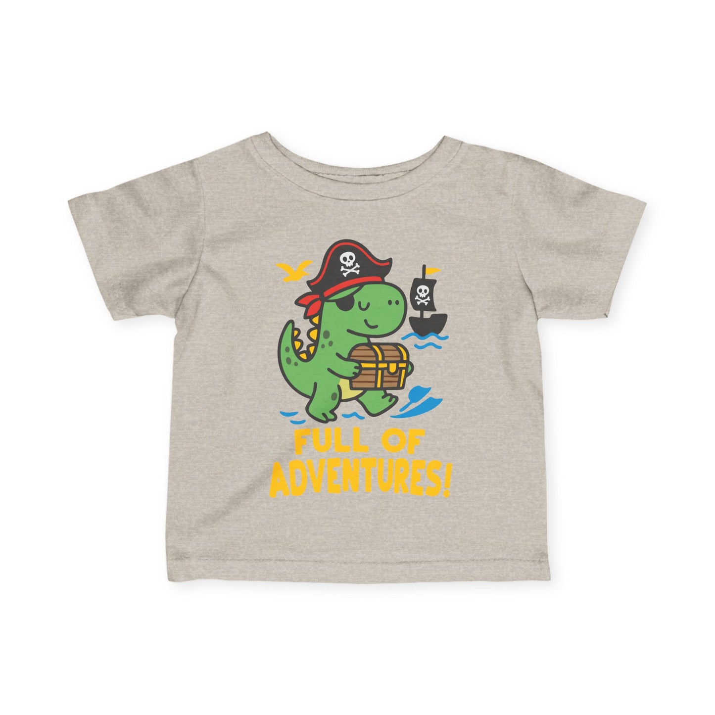 ""Full of Adventures (Dino Pirate) Infant Soft T-Shirt