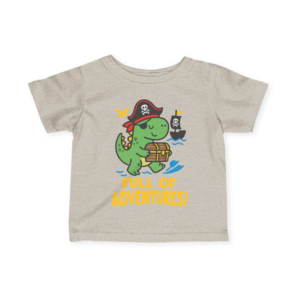 ""Full of Adventures (Dino Pirate) Infant Soft T-Shirt