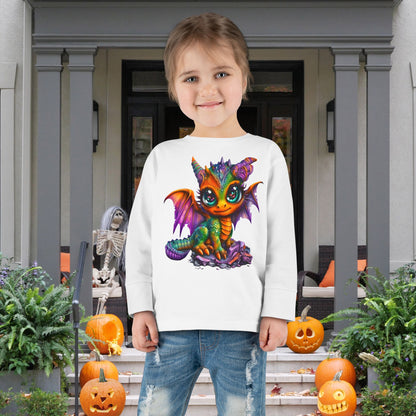 Colorful Baby Dragon Toddler Long Sleeve Tee