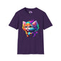 Cute Colorful Kitten Adult T-shirt