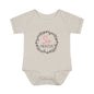 Pink Milestone Wreath Onesie-Six Months