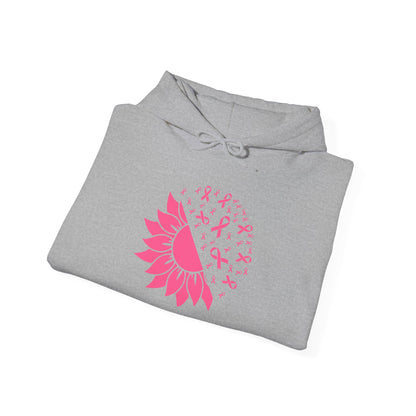 Sunflower & Butterflies Breast Cancer Awareness Adult Heavy Blend™ Hoodie