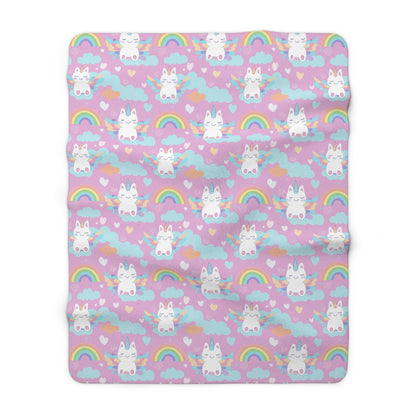 Rainbow Sky Riders Sherpa Fleece Blanket