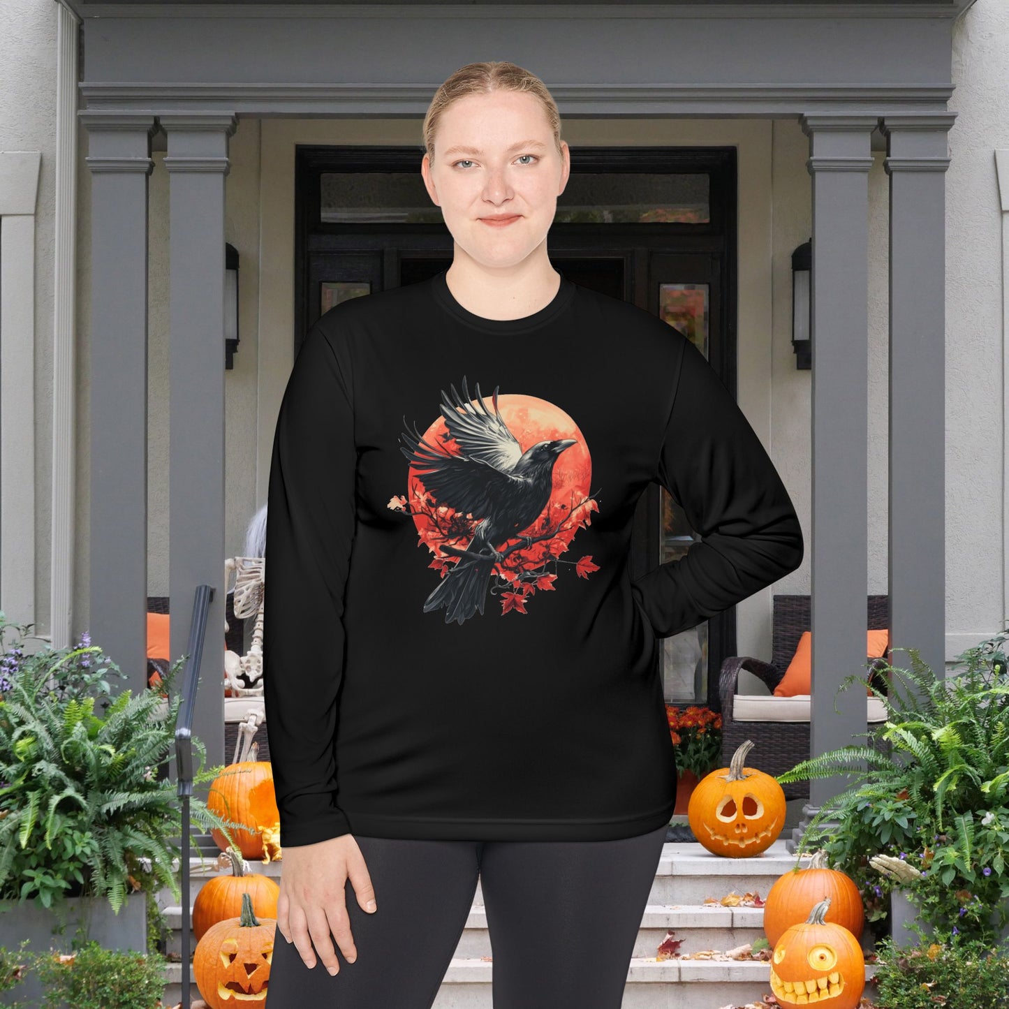 Halloween Crows 3 Adult Long Sleeve Tee