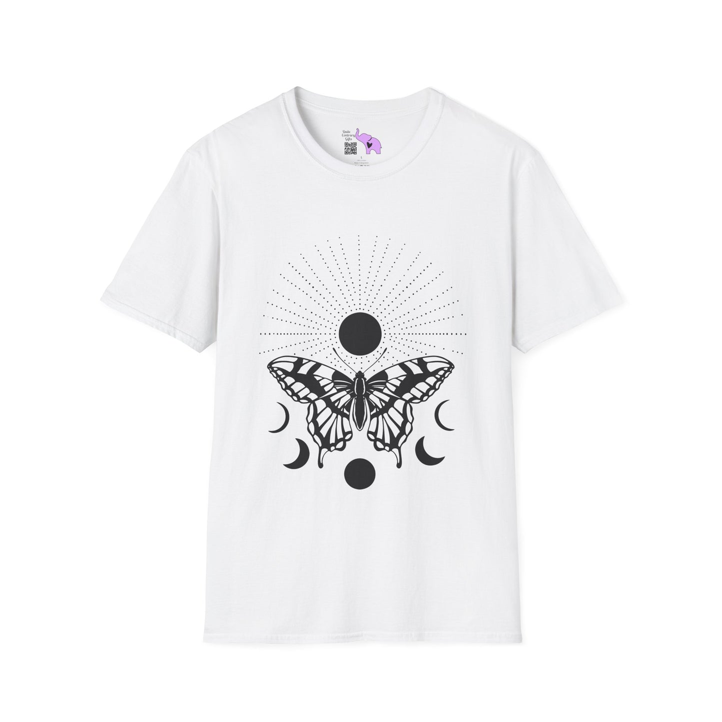 Butterfly w/Sun, Moon, & Stars Adult T-shirt