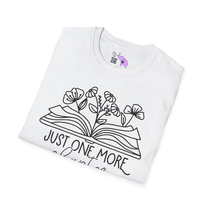 Just One More Chapter (Flowers and Open Book) Adult T-shirt