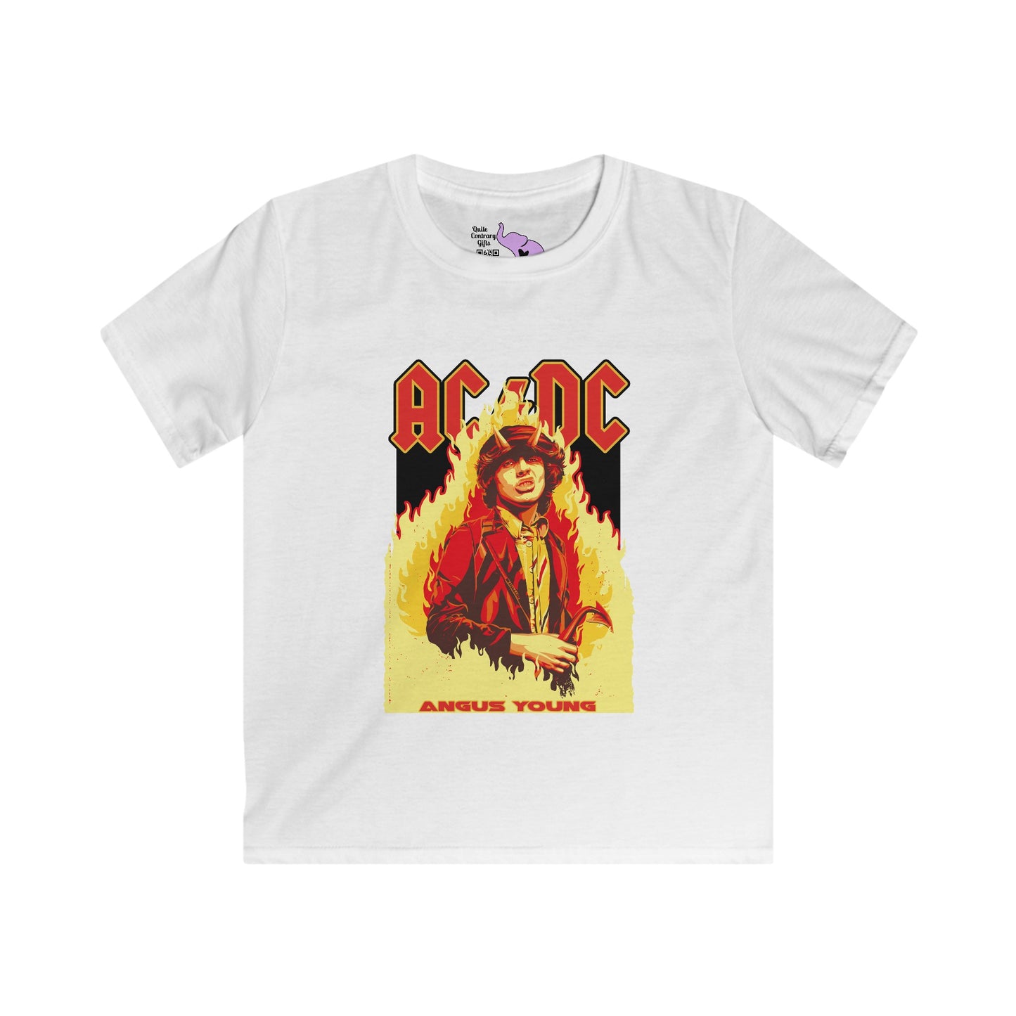 AC/DC Angus Young Kids Softstyle Tee