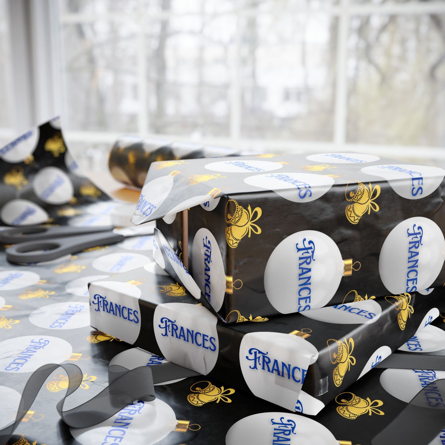 Winter Glam Custom Wrapping Paper (Frances)
