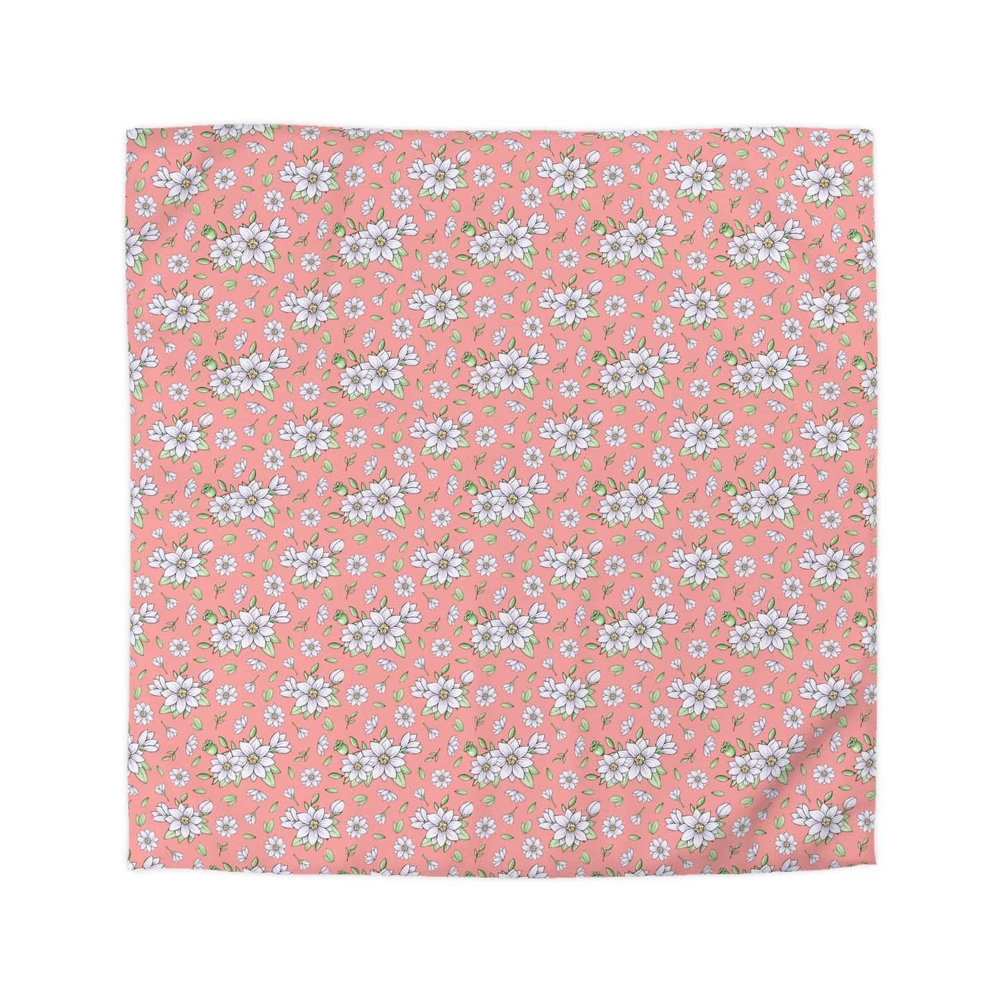 Jasmine Blush Garden Microfiber Duvet Cover