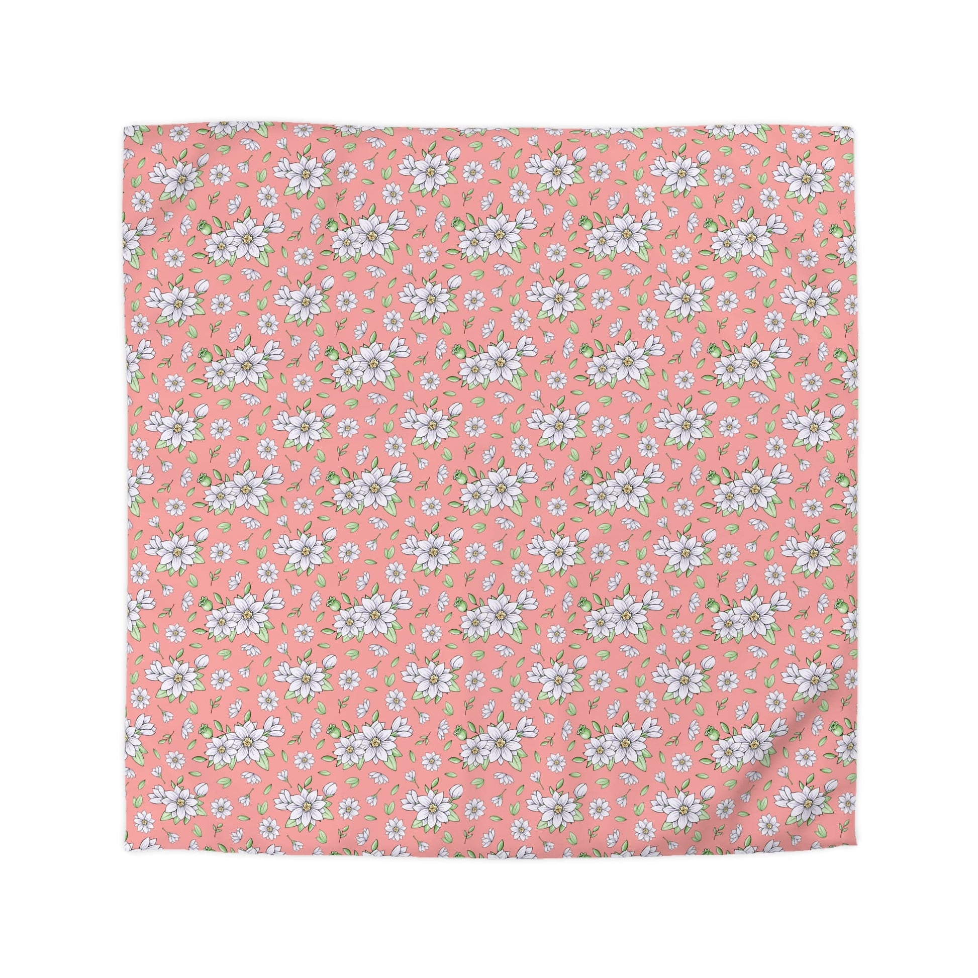 Jasmine Blush Garden Microfiber Duvet Cover