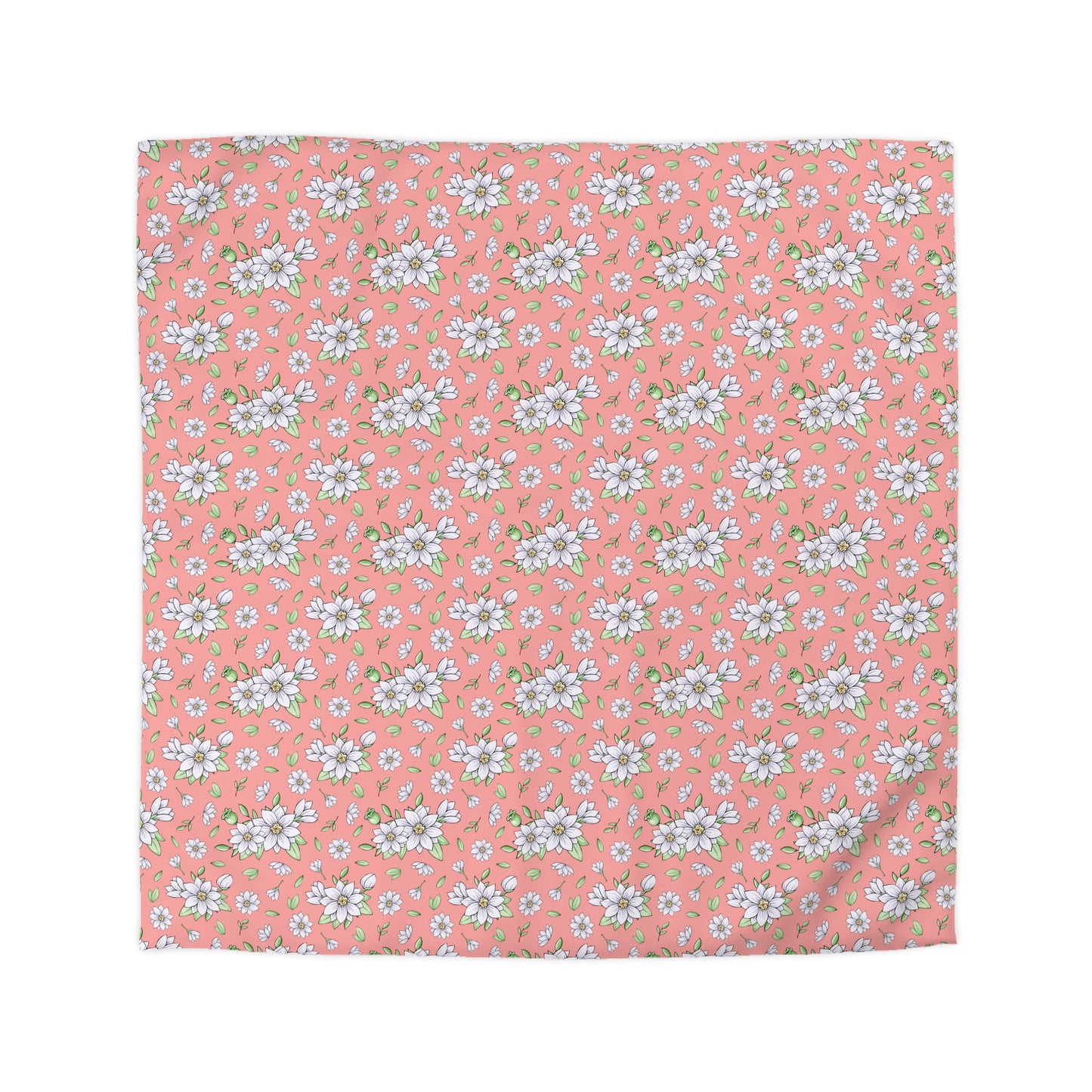 Jasmine Blush Garden Microfiber Duvet Cover