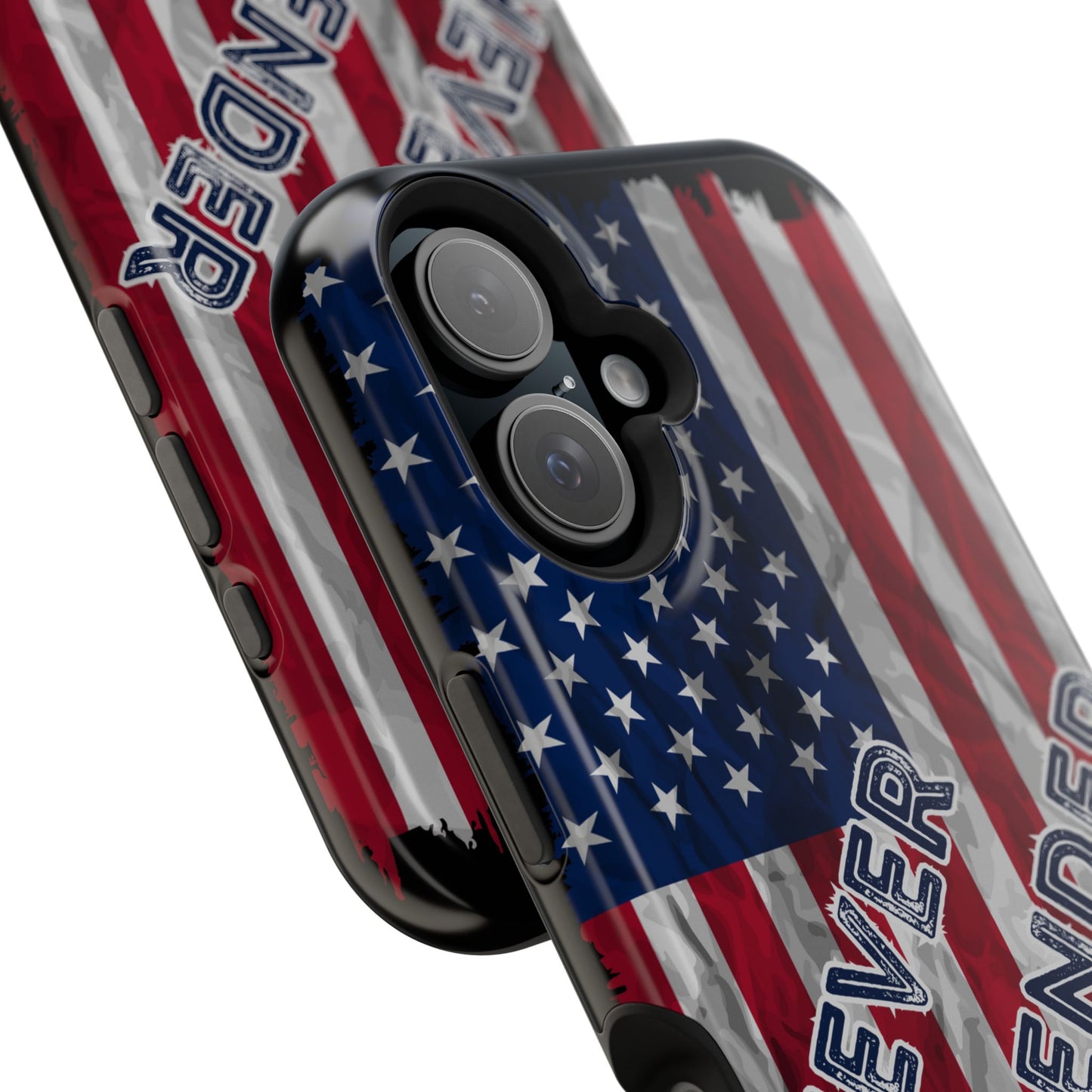 Never Surrender American Flag MagSafe® Compatible Tough Case for iPhone