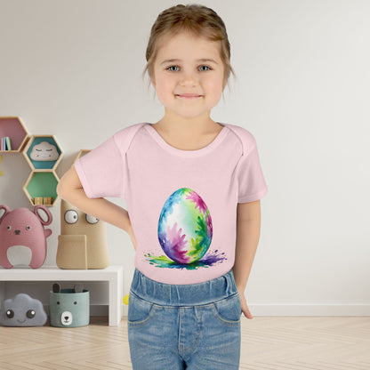 Colorful Easter Egg Infant Baby Rib Bodysuit
