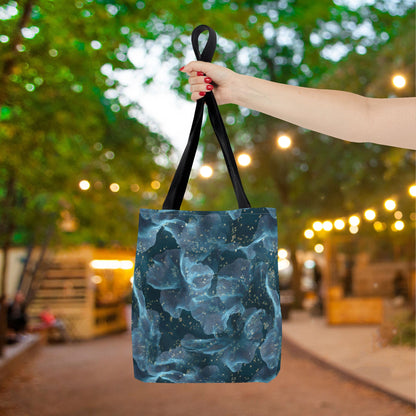 Midnight Sheer & Lace Canvas Tote Bag
