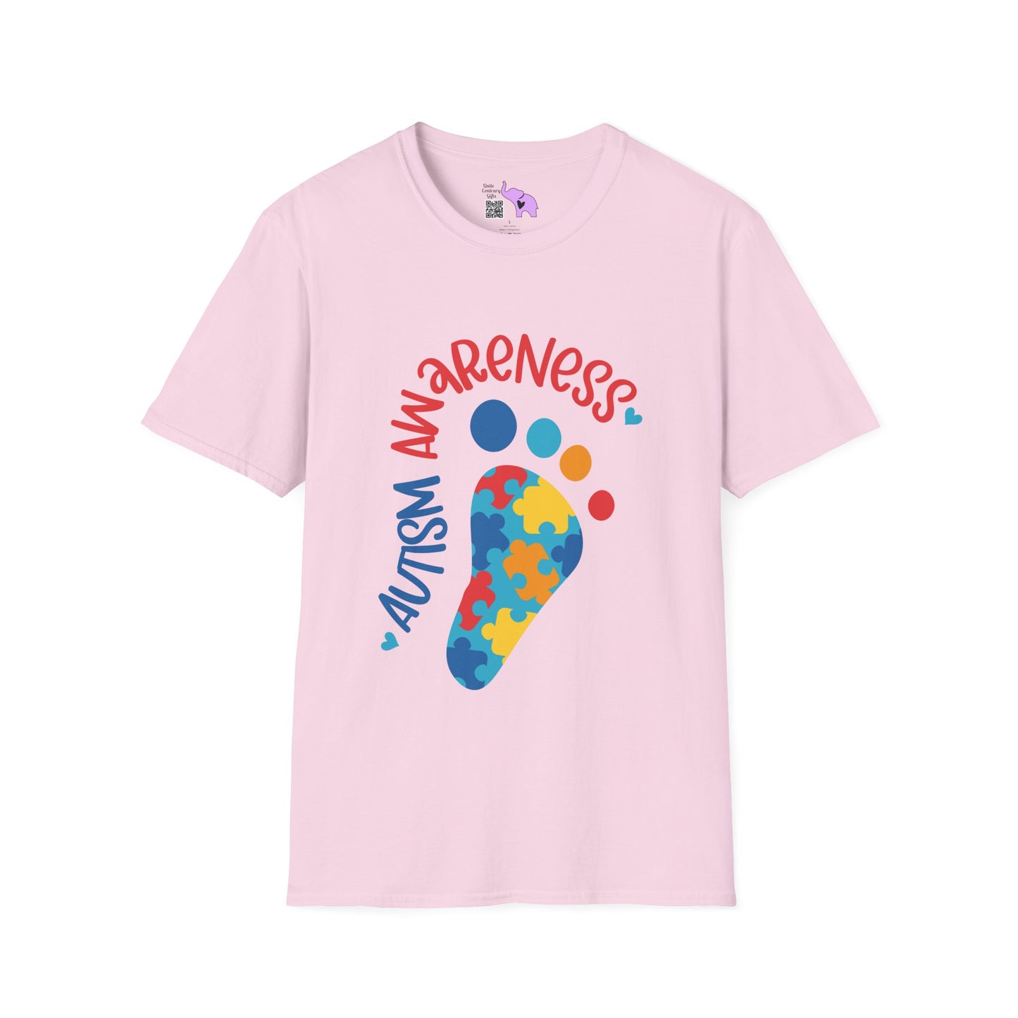 Autism Awarness (Footprint) Adult T-shirt