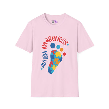Autism Awarness (Footprint) Adult T-shirt