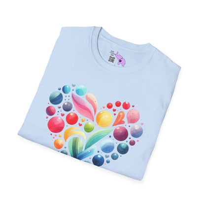 Color Pop Heart Adult T-shirt