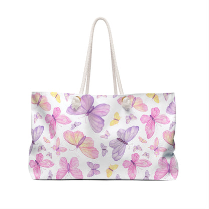 Pastel Butterfly Dreams Weekender Bag
