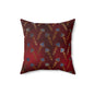 Ruby Night Blossoms Throw Pillow
