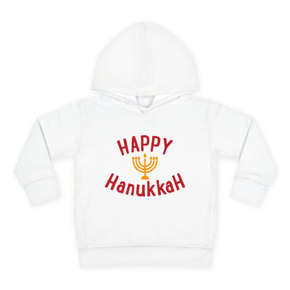 Happy Hanukkah Toddler Pullover Fleece Hoodie