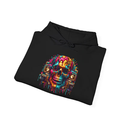 Colorful Skull & Car Heavy Blend™ Hooded Sweatshirt