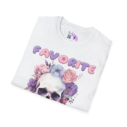 Favorite Auntie Skull Purple/Pink Adult T-shirt