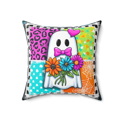 Bloom & Boo Patchwork Throw Pillow