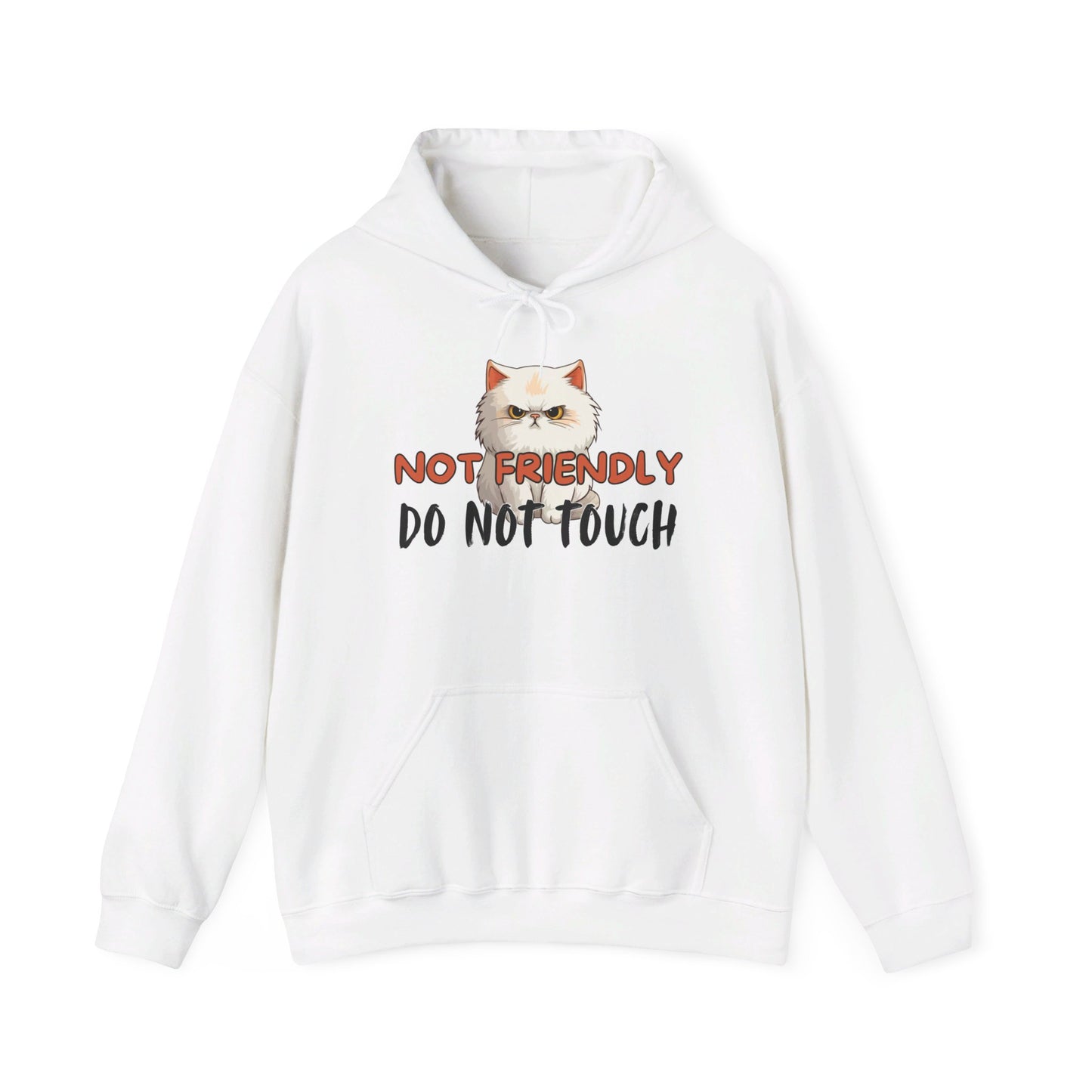 Not Friendly Do Not Touch Cat Heavy Blend™ Hooded Sweatshirt