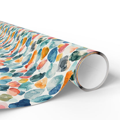 Watercolor Pebble Terrazzo  Wrapping Paper