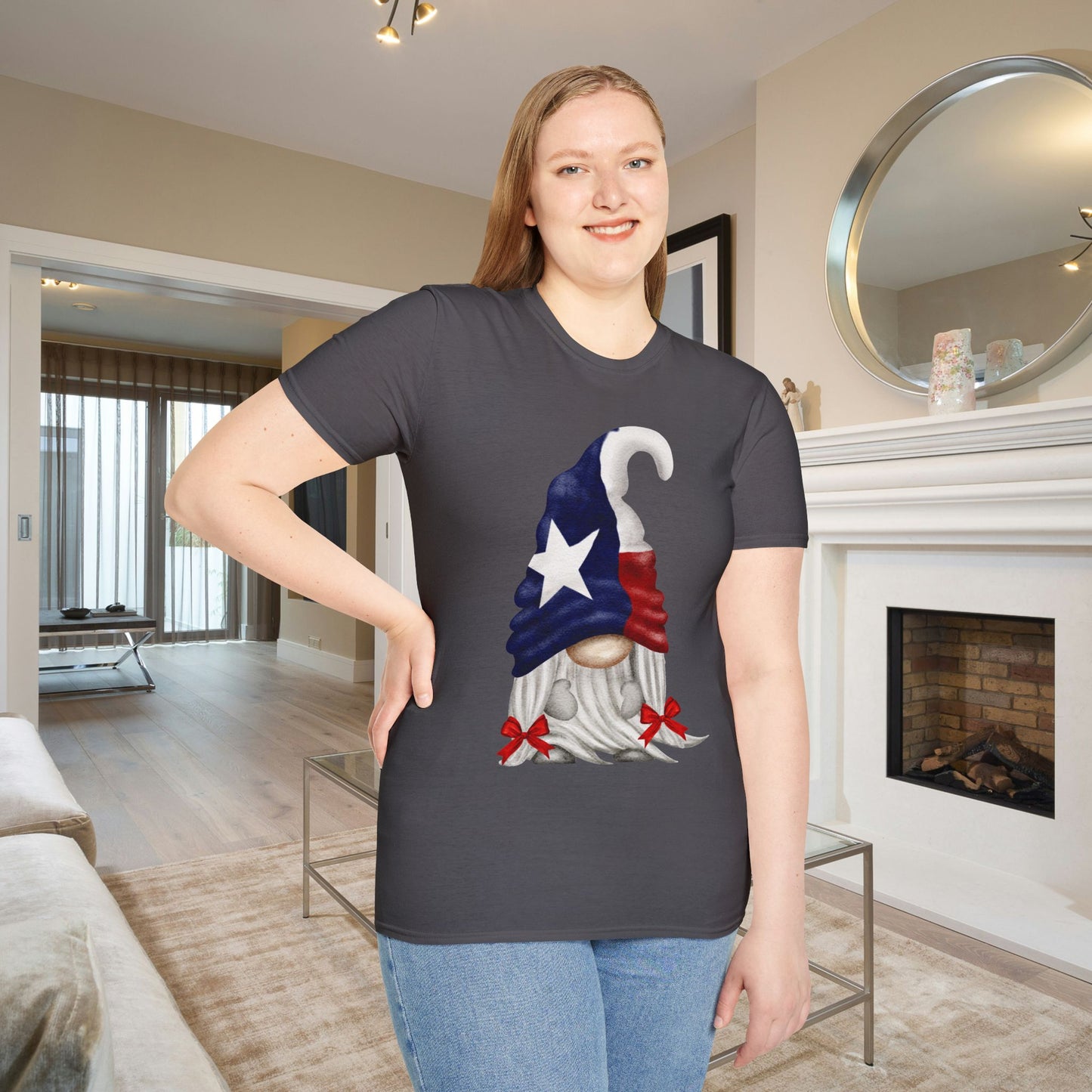 Texas Girl Gnome Adult T-shirt