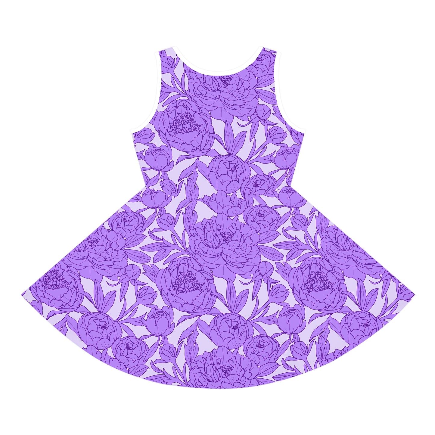 Lavender Peony Symphony Girls' Sleeveless Sundress