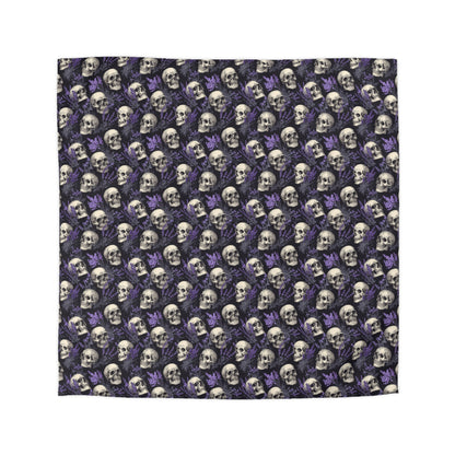 Midnight Lavender Skulls Microfiber Duvet Cover