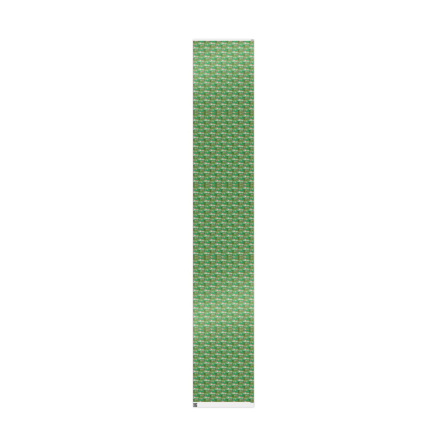 Colorful Christmas Village Green Wrapping Paper