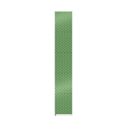 Colorful Christmas Village Green Wrapping Paper