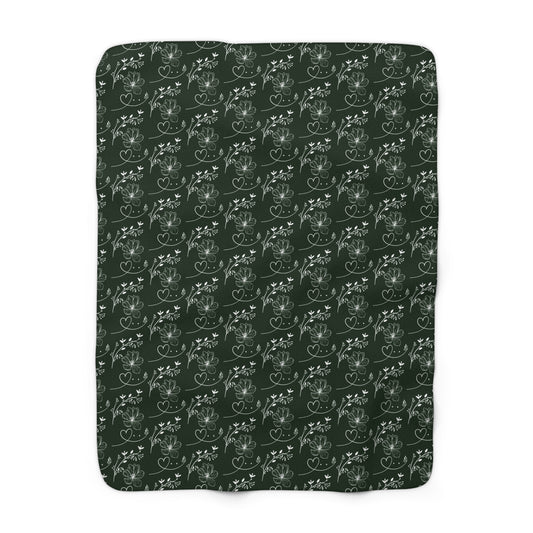 Flowers & Butterflies Sherpa Fleece Blanket